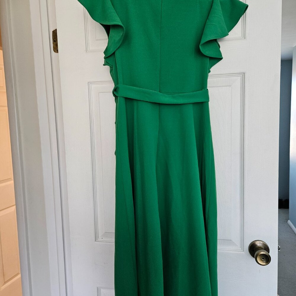 DKNY Faux wrap dress, High/Low, Apple green Size 4 New with tags - Picture 6 of 13